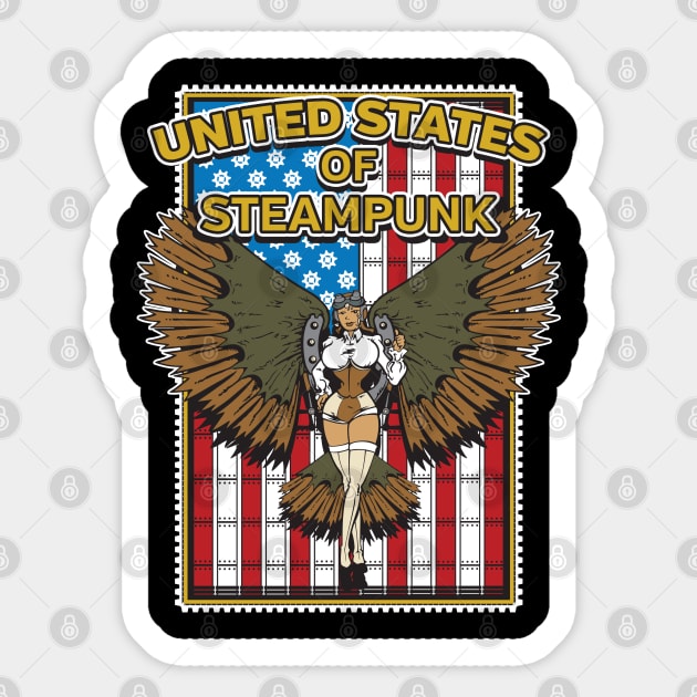 United Starts of Steampunk Sticker by RadStar